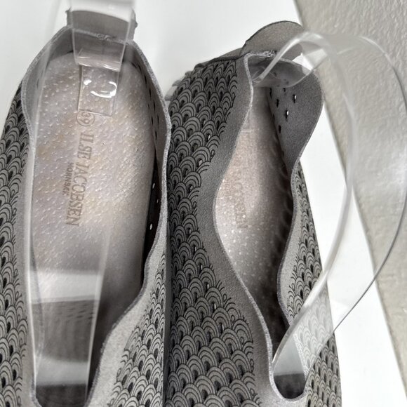 Ilse Jacobsen Hornbaek Tulip 139 Perforated Slip-On Sneaker Grey Size 8.5 EU39 - Picture 4 of 11